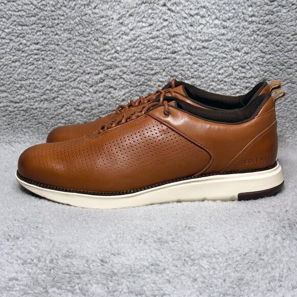 Cole Haan Grand Atlantic Textured Mens Size 10.5 Sneakers Shoes British Tan - Picture 3 of 9